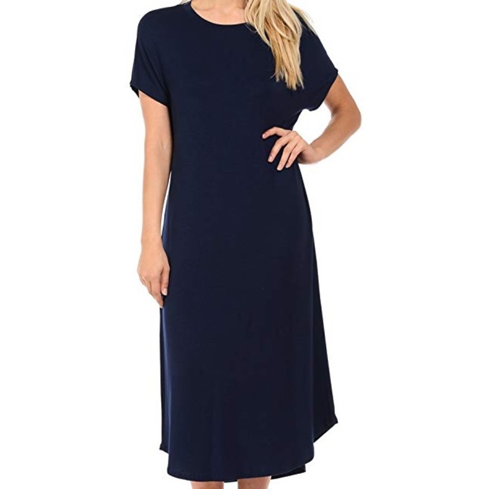 Midi Open Back Dress with Pockets